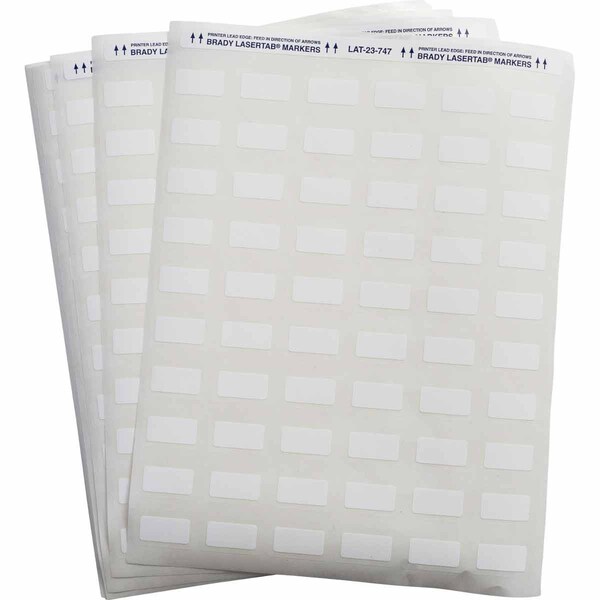 LaserTab Polyester Lbls 0.5 in H x 1 in W White 42/PK